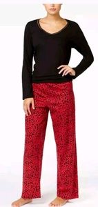 New Charter Club 2XL Red black 2 piece pajama set
